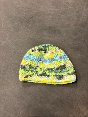 Multicolor Crochet Beanie Hat - Women's Knit Accessory